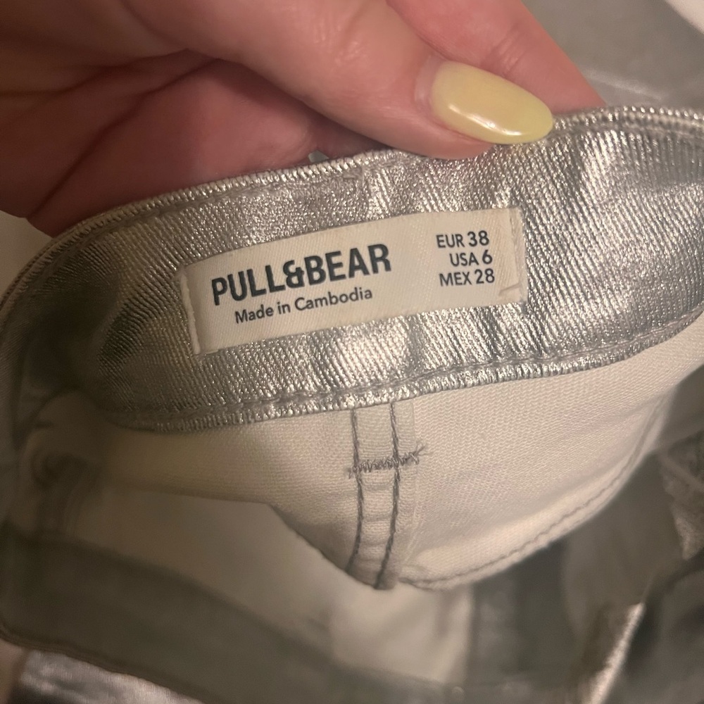 pull&bear silver denim pants - Picture 3 of 4